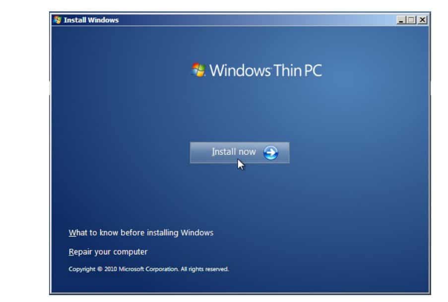 Microsoft Windows Thin PC