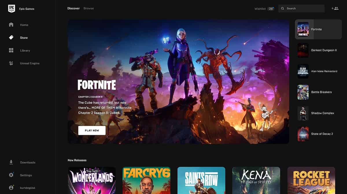 Epic Games Store Microsoft Store