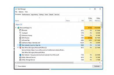 Microsoft Edge Windows Task Manager