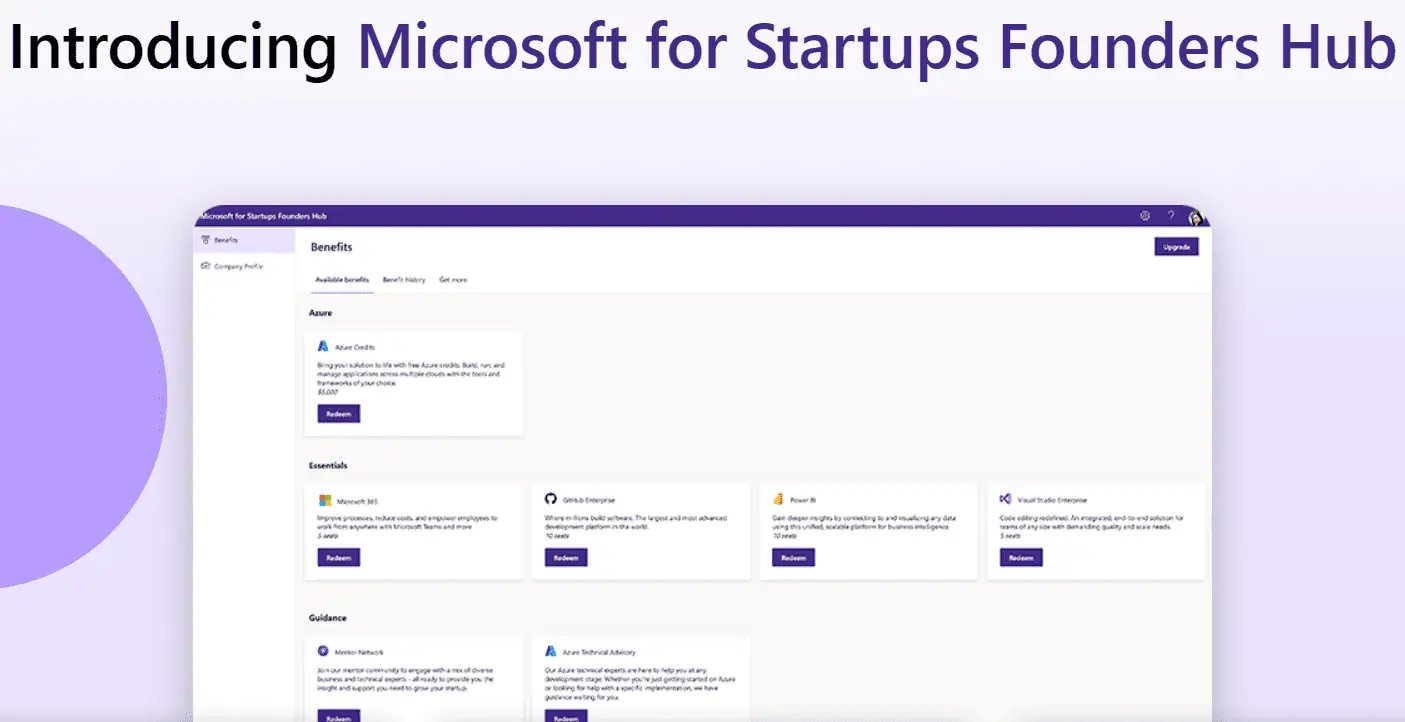 Microsoft announces the launch of Microsoft for Startups Founders Hub