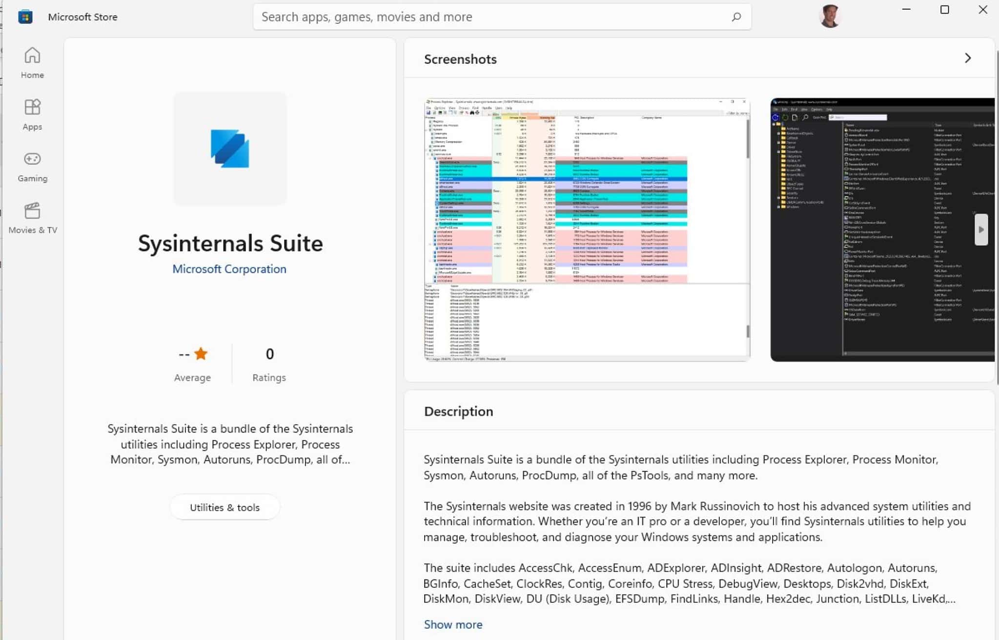 Windows sysinternals coreinfo как запустить