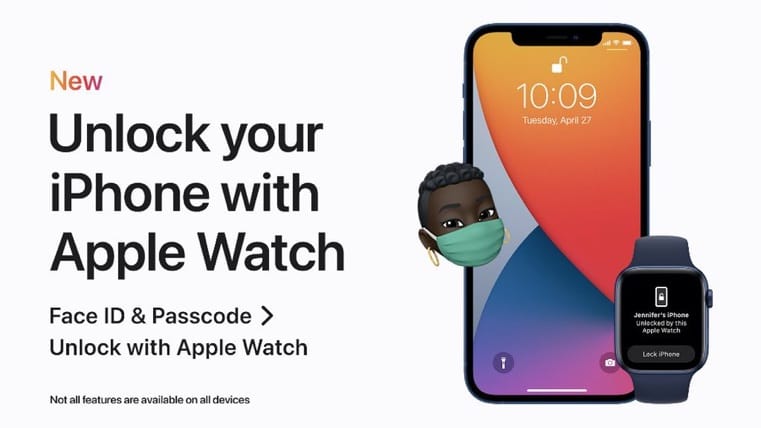 Apple julkaisee iOS 15.0.1:n, jossa on Unlock with Apple Watch -korjaus ja paljon muuta