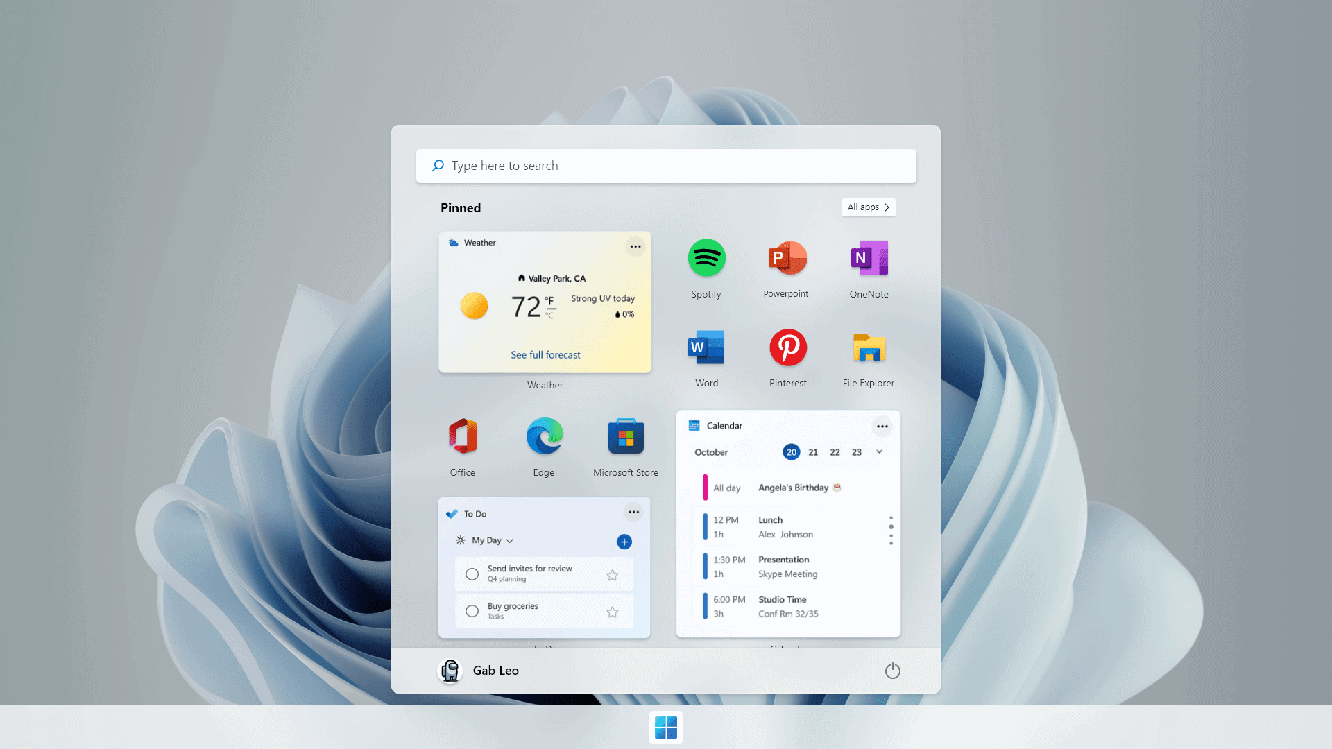 Windows 11 Concept - what if the widgets were IN the Start Menu?