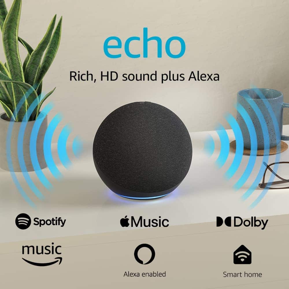 Echo Dot (4th Gen) - Charcoal in the Smart Speakers