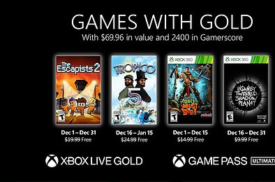 Xbox Games with Gold December 2021