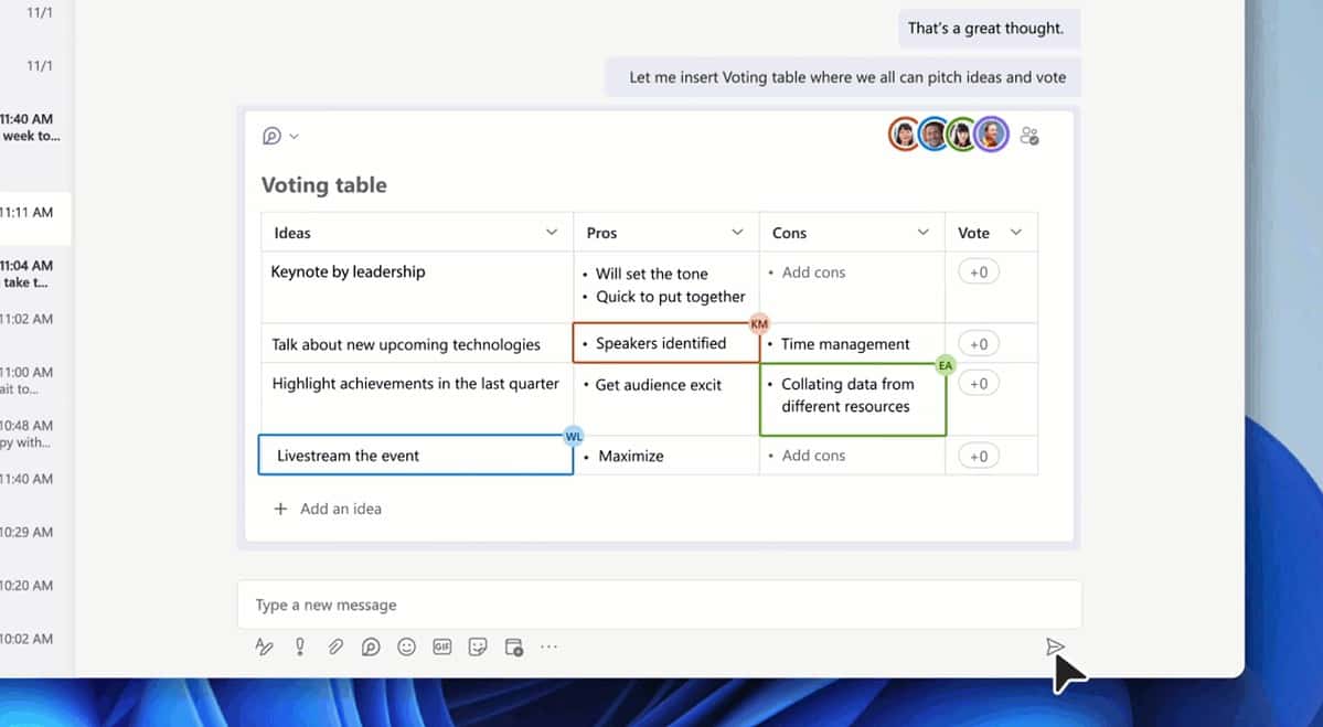 Microsoft Loop komponensek