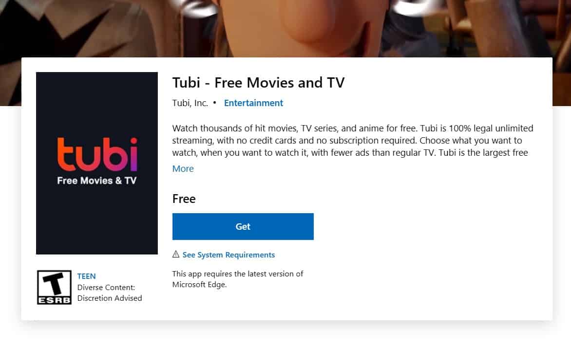 Tubi Free Movies and TV app now available for download from Microsoft ...