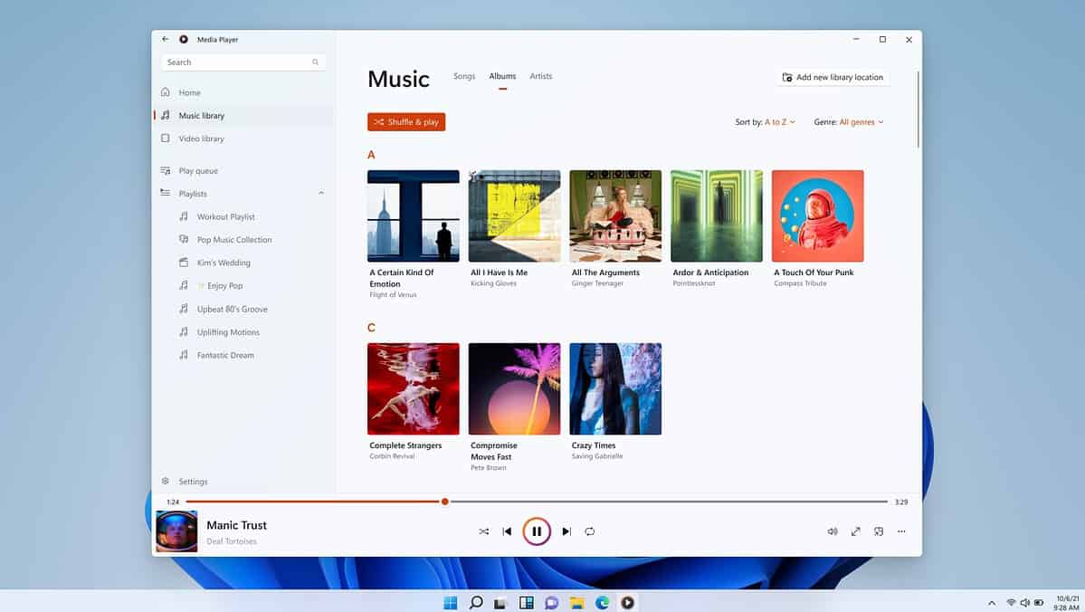 Microsoft Windows 11 Media Player