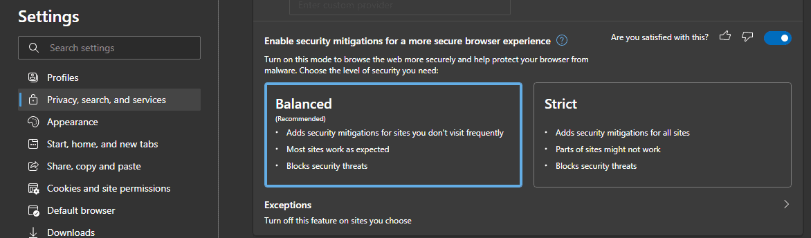 Microsoft Edge 96 Stable with  Duper Secure Mode now available (changelog)