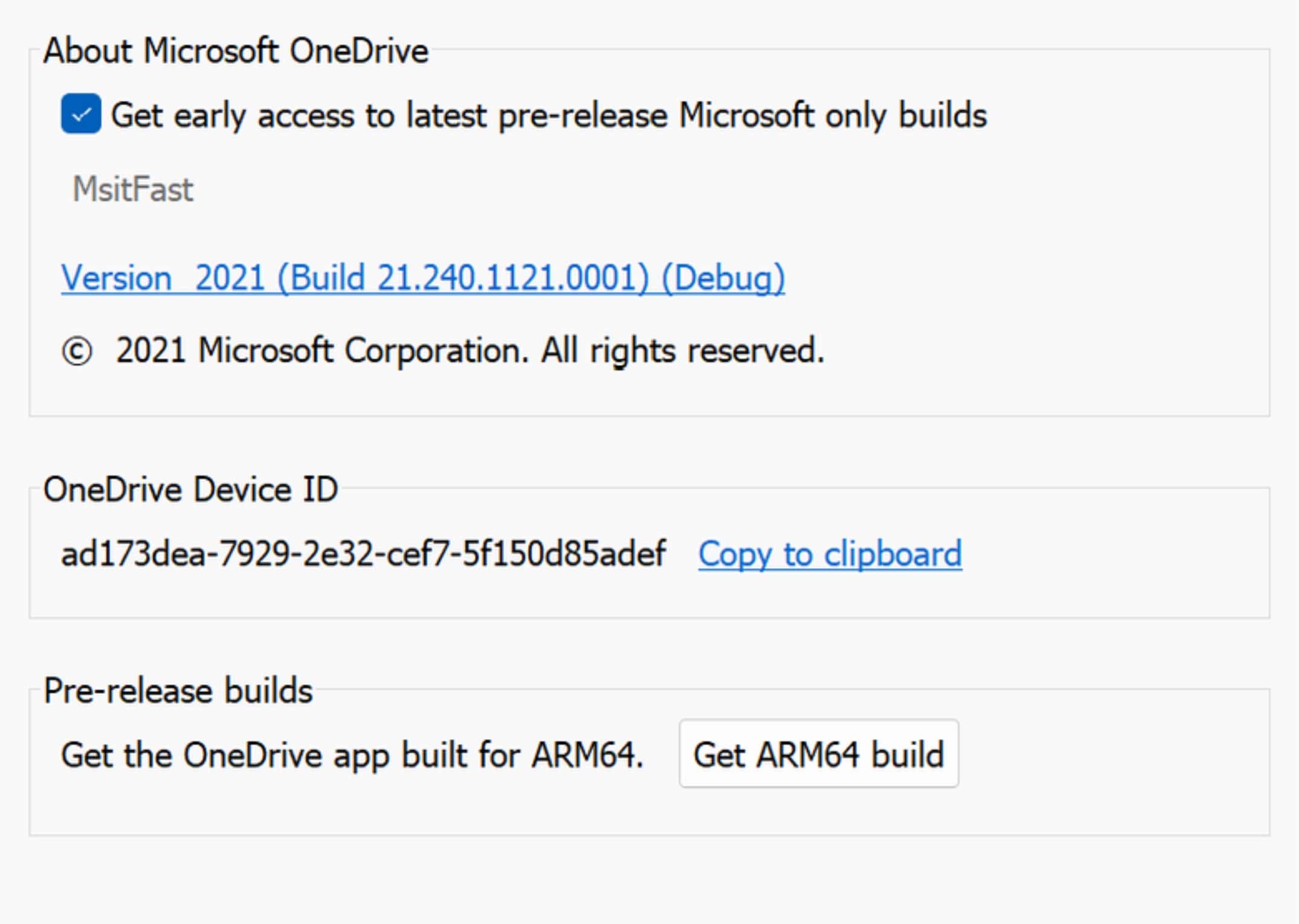 Microsoft OneDrive on ARM