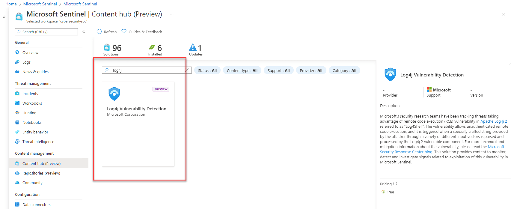 Microsoft Azure Sentinel สามารถตรวจจับช่องโหว่ Apache Log4j ได้แล้ว