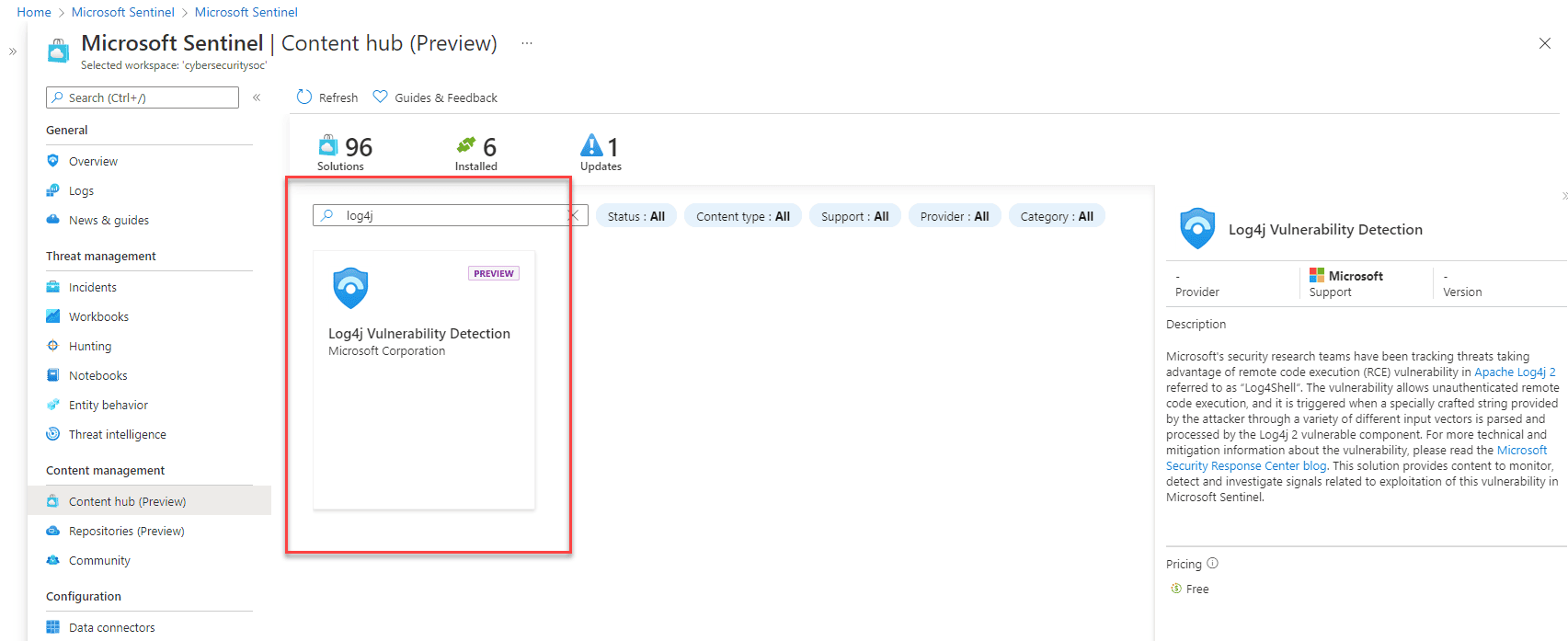 Microsoft Azure Sentinel teraz dokáže odhaliť zraniteľné miesta Apache Log4j