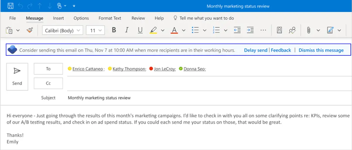 How to see scheduled emails in Outlook