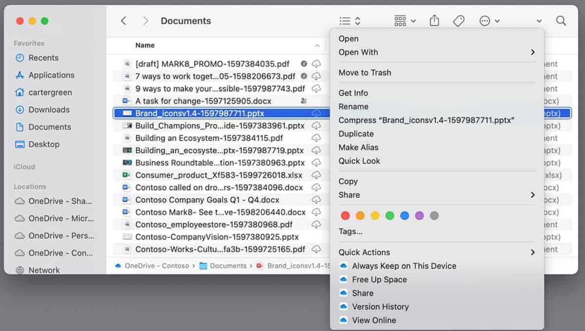 Microsoft MacOS OneDrive Files on Demand