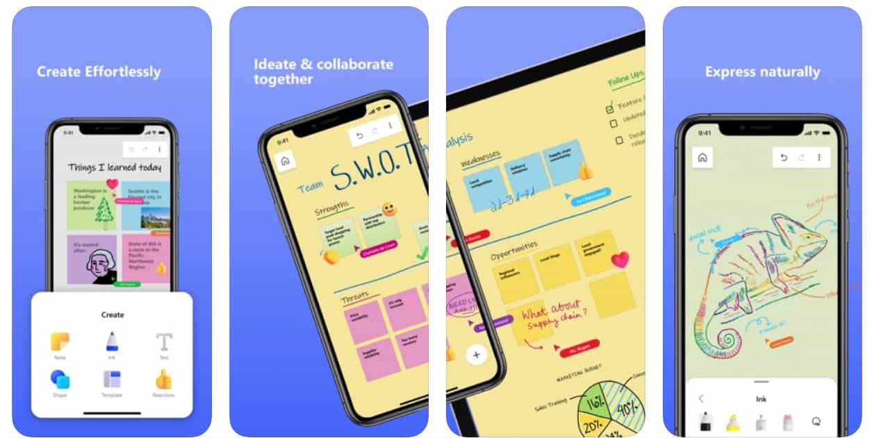 Microsoft Whiteboard app for iOS updated with new features and improvements