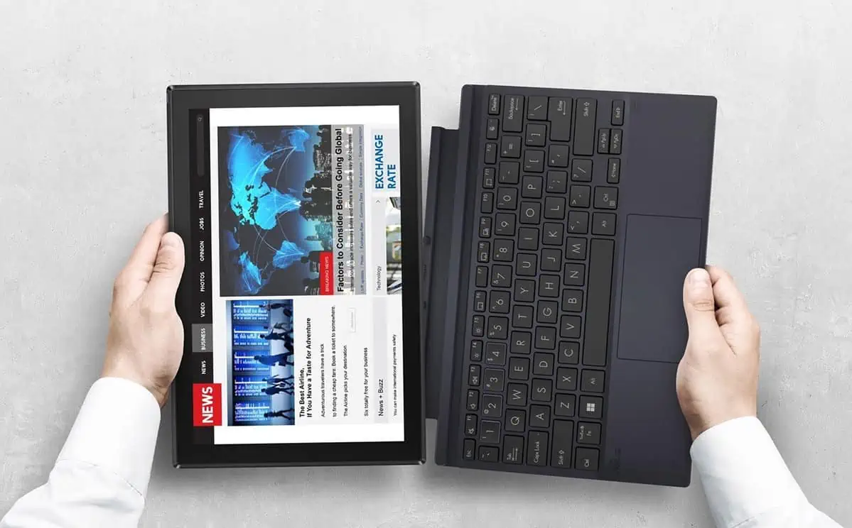 Az ASUS ExpertBook B3 Detachable egy Surface Pro klón, amelyet a Snapdragon 7c processzor hajt.