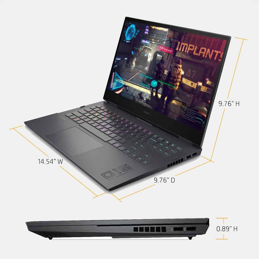 HP OMEN 16 rungon mitat