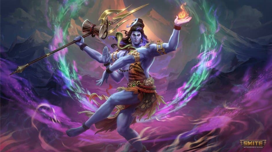 Smite Shiva with trident and fire