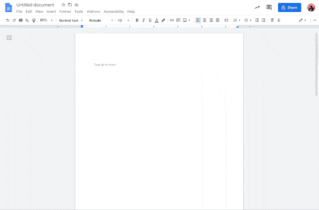 composing email draft on Google Docs