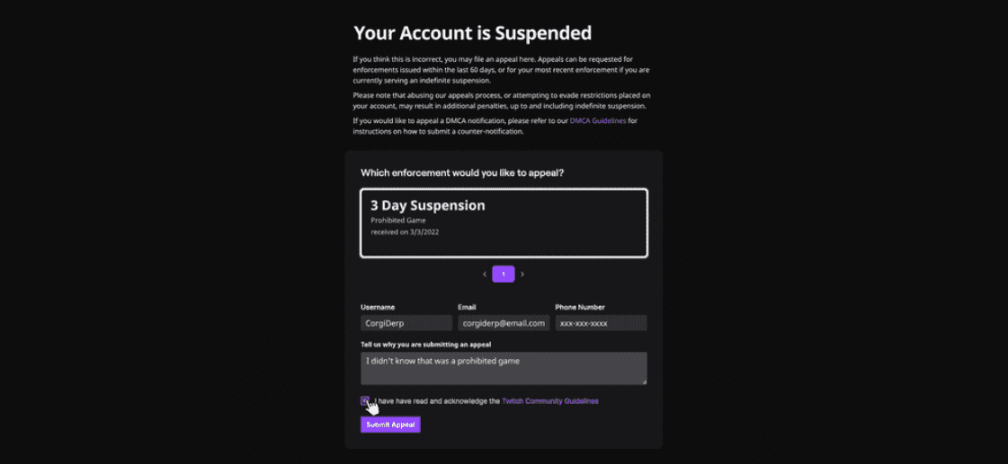 twitch Новый портал апелляций