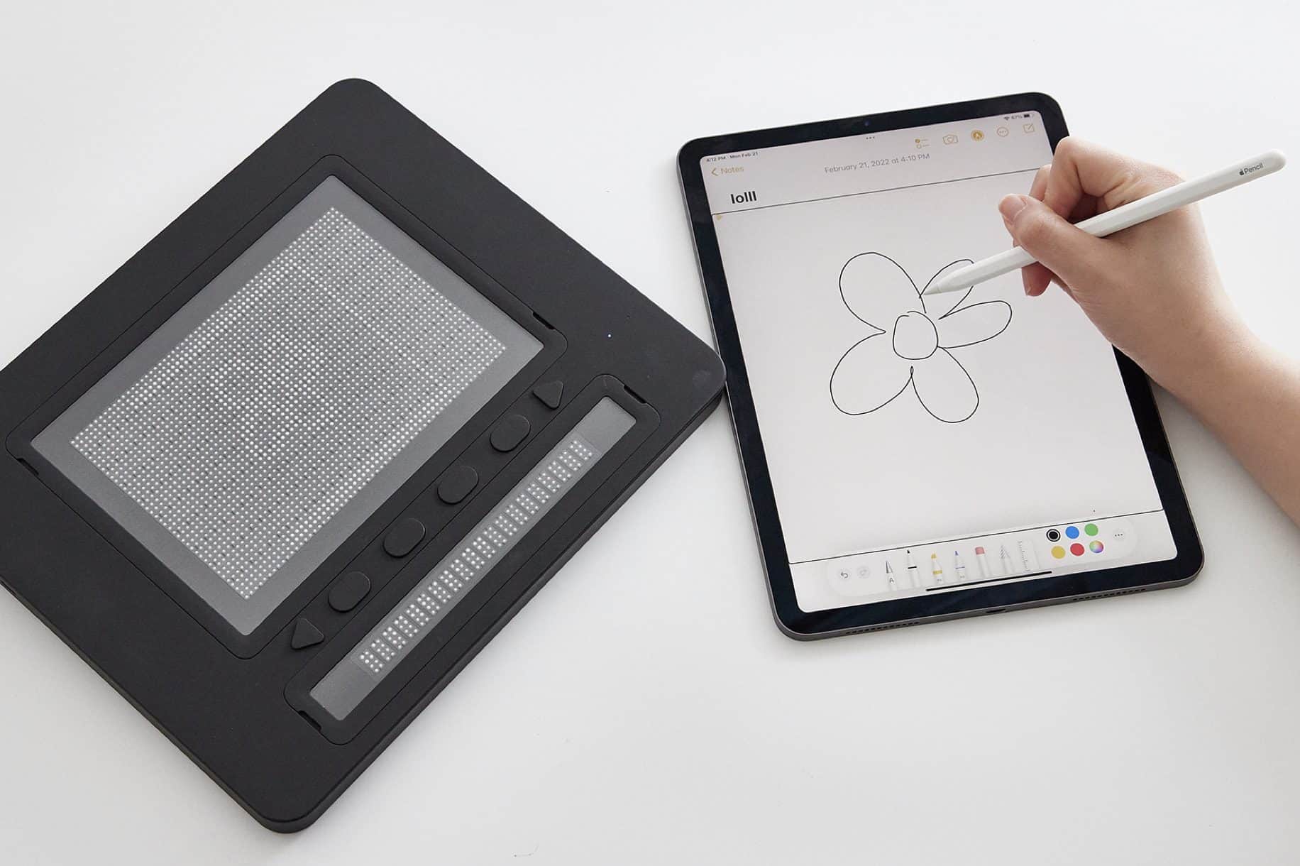 Dot Pod interpreting drawn images on tablet