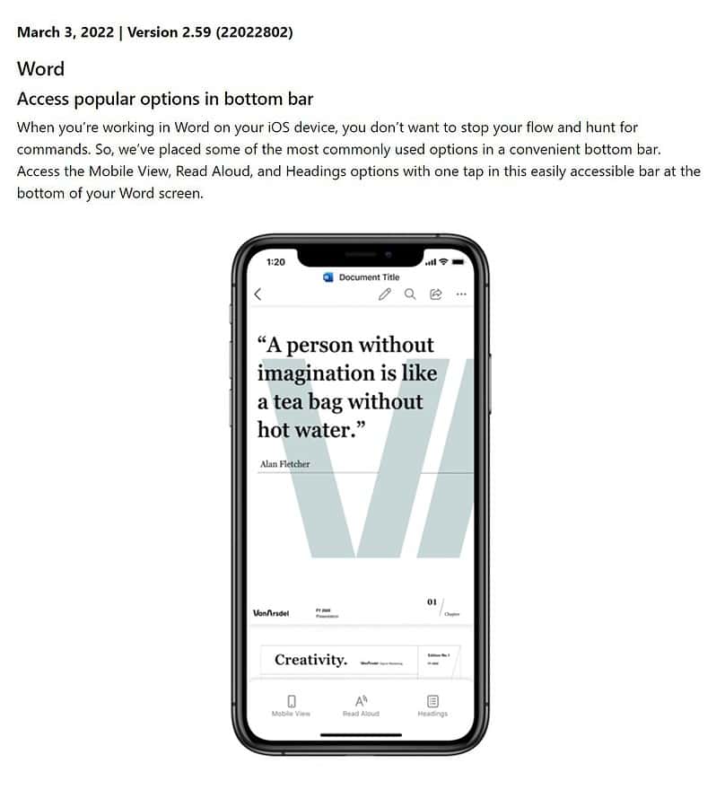 iOS Office Version 2.59 (22022802)