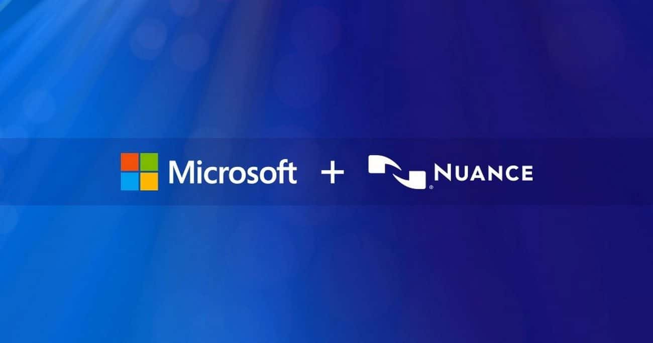 Microsoft and Nuance logo, plus sign