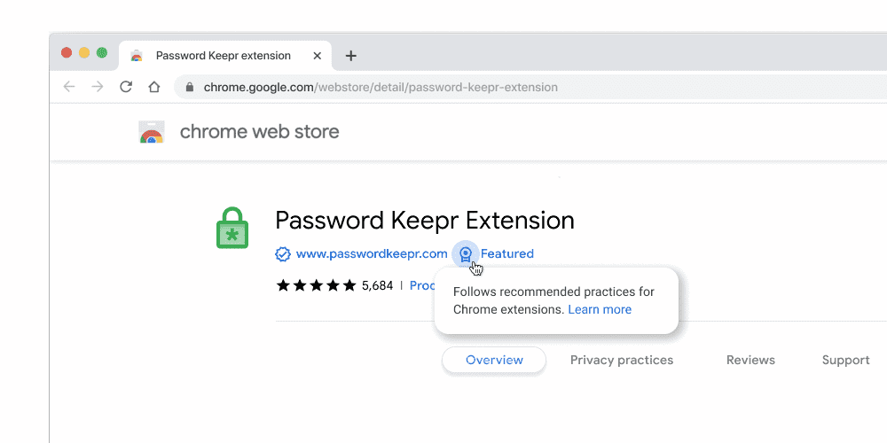 Google Chrome Extension Featured Badge Screenshot