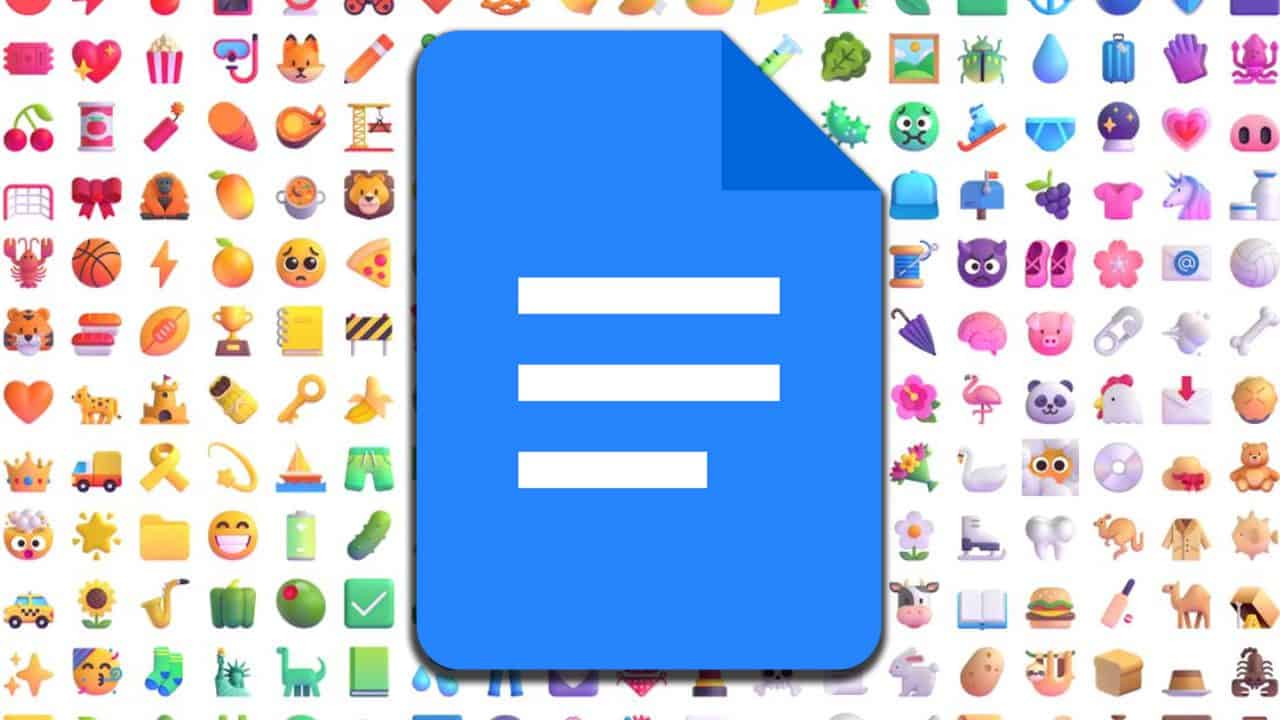 Emoticons do Documentos Google