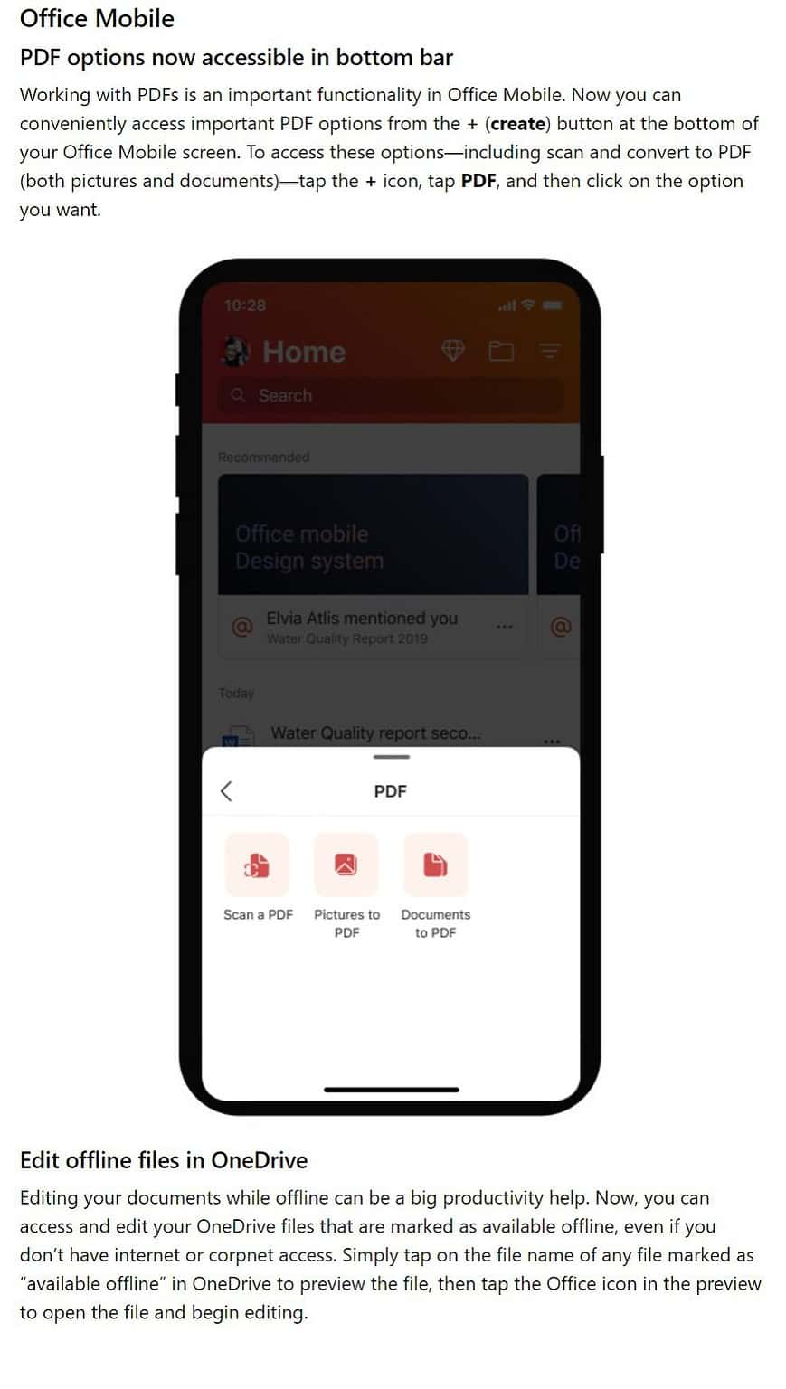 Onoffice Ios New iOS Office Insider update comes with a couple of new features