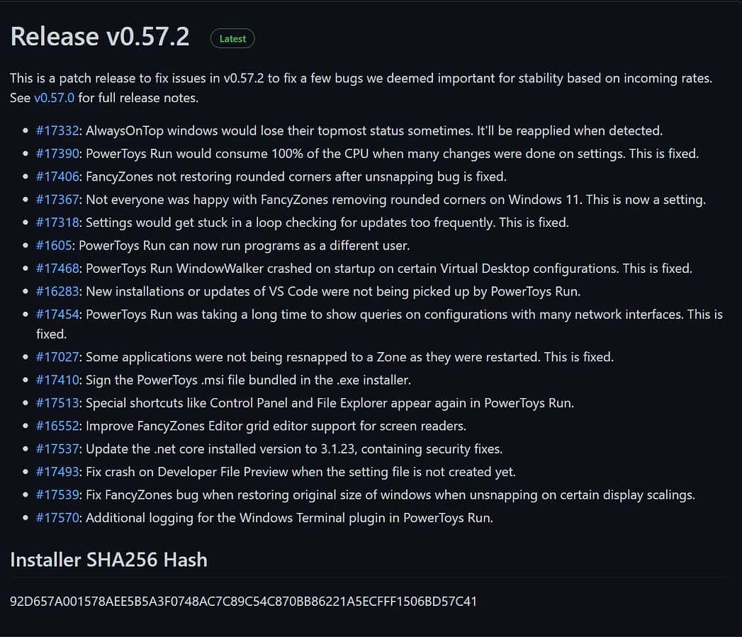 PowerToys 0.57.2
