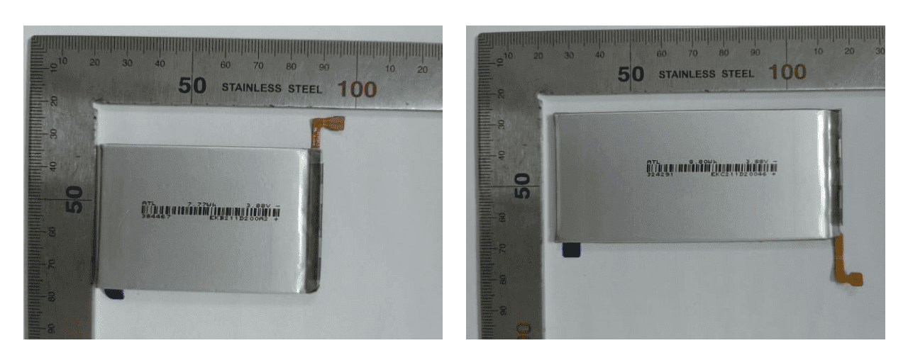 batteries of Z Fold 4 with model numbers of EB-BF936ABY and EB-BF937ABY