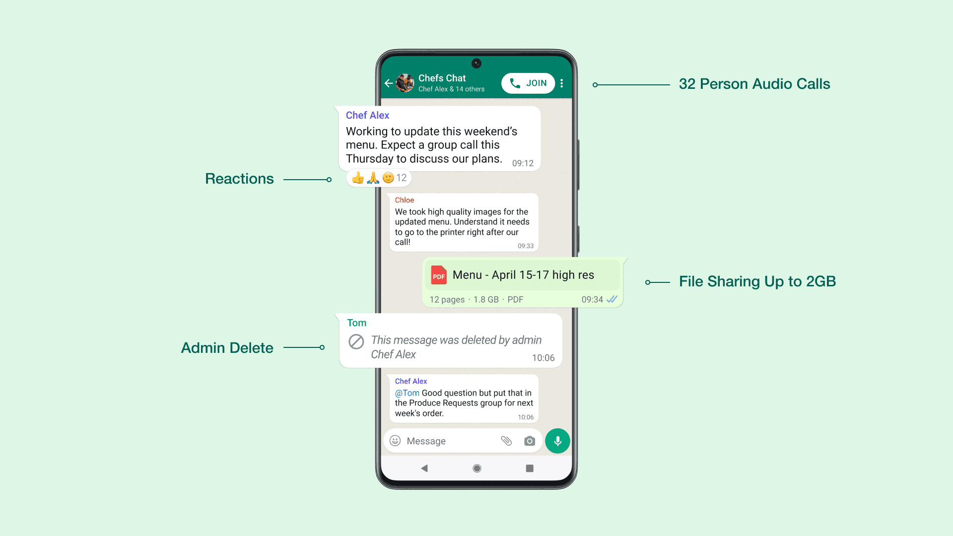 WhatsApp announces a bunch of new features