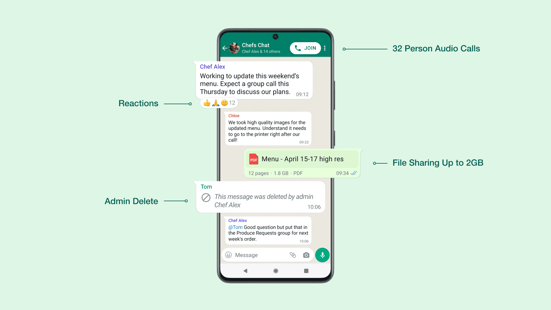 WhatsApp 宣布了一系列新功能