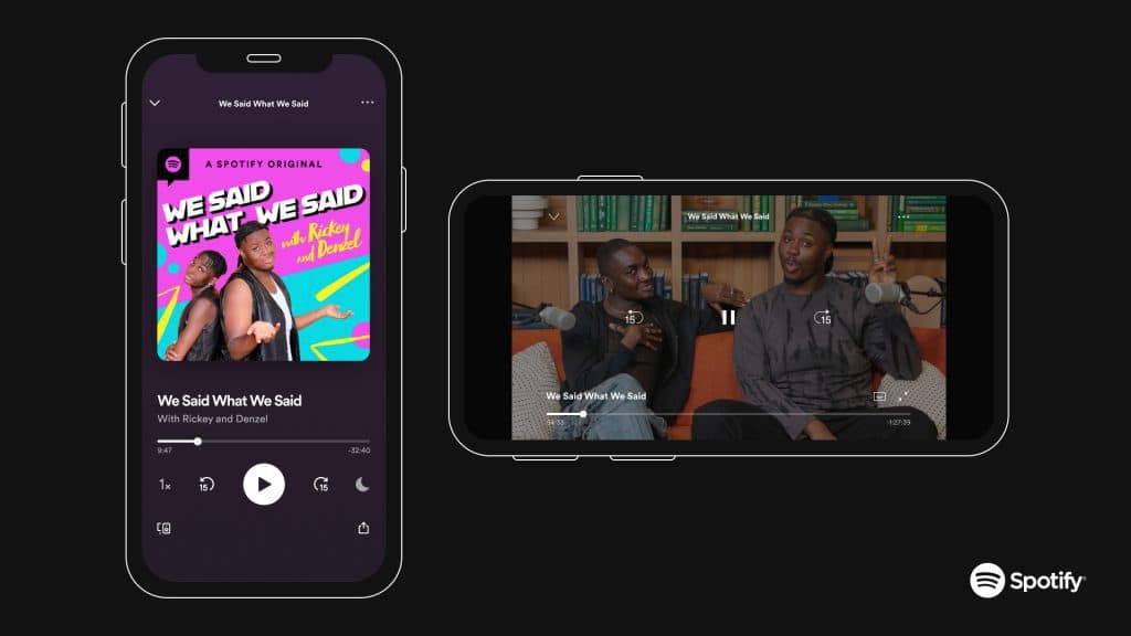 Spotify Video Podcast mobile screenshots