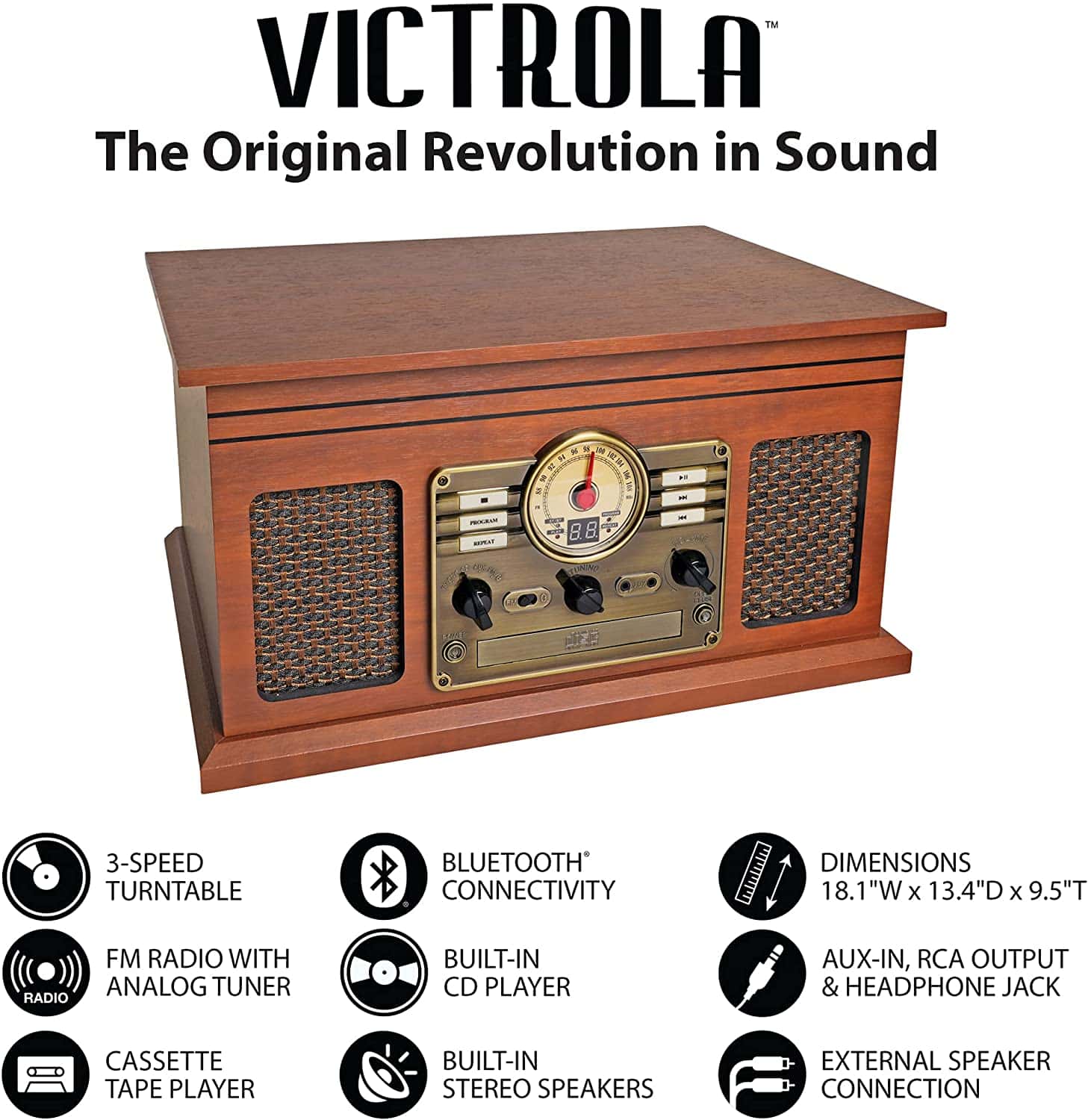 Victrola Nostalgic Multimedia Centerin ominaisuudet