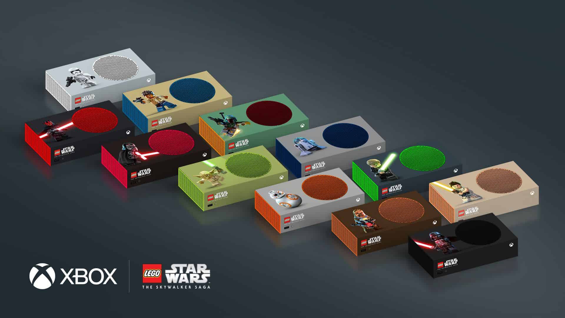 12 Xbox Series S custom LEGO Star Wars: The Skywalker Saga consoles