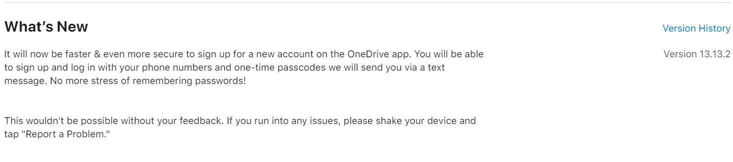 OneDrive iOS app