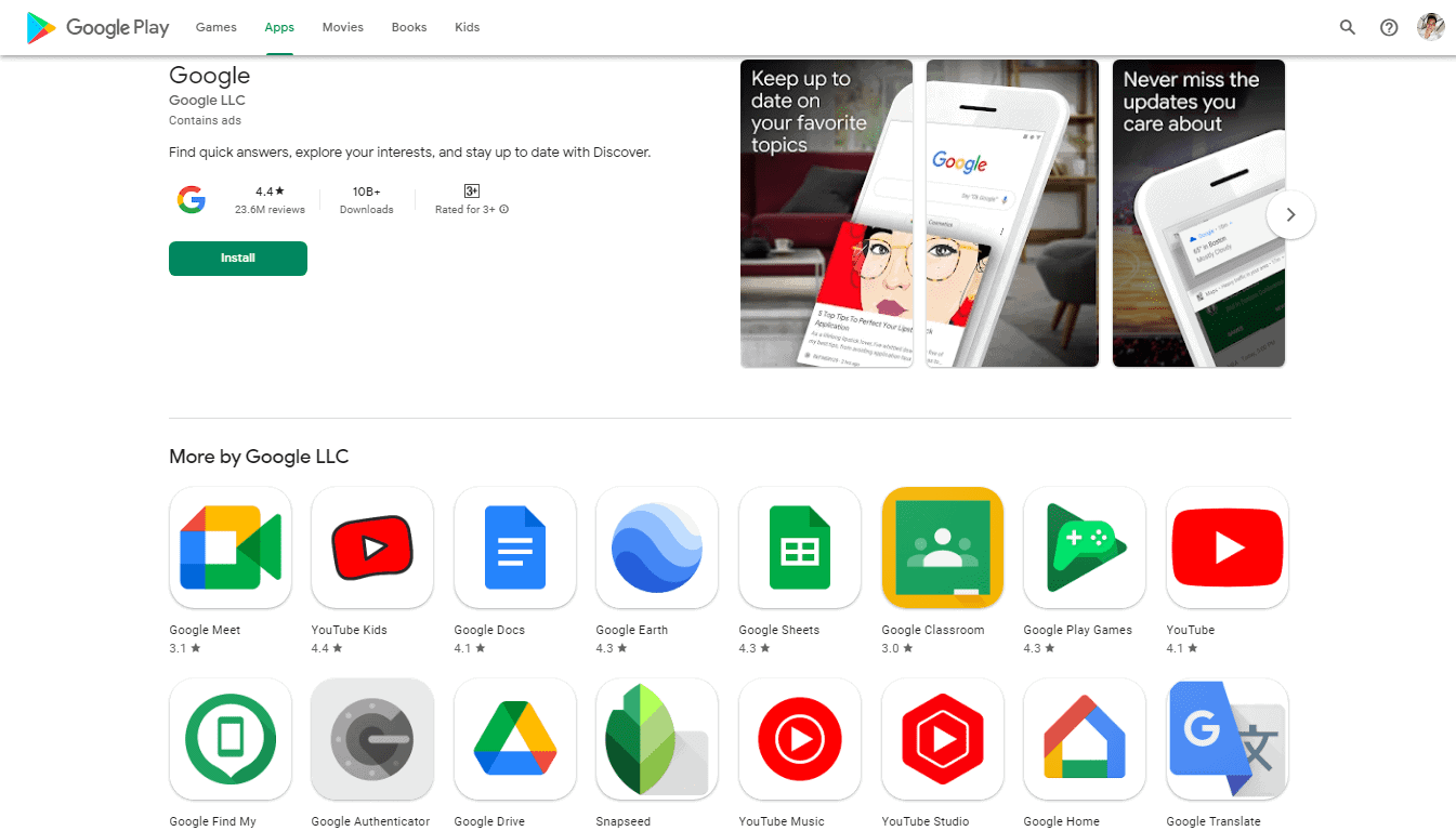 Google LLC apps on Google Play