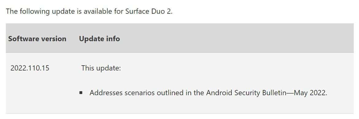 Surface Duo 2 firmware update