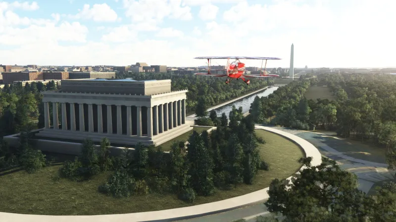 Lincoln Memorial on Microsoft Flight Simulator