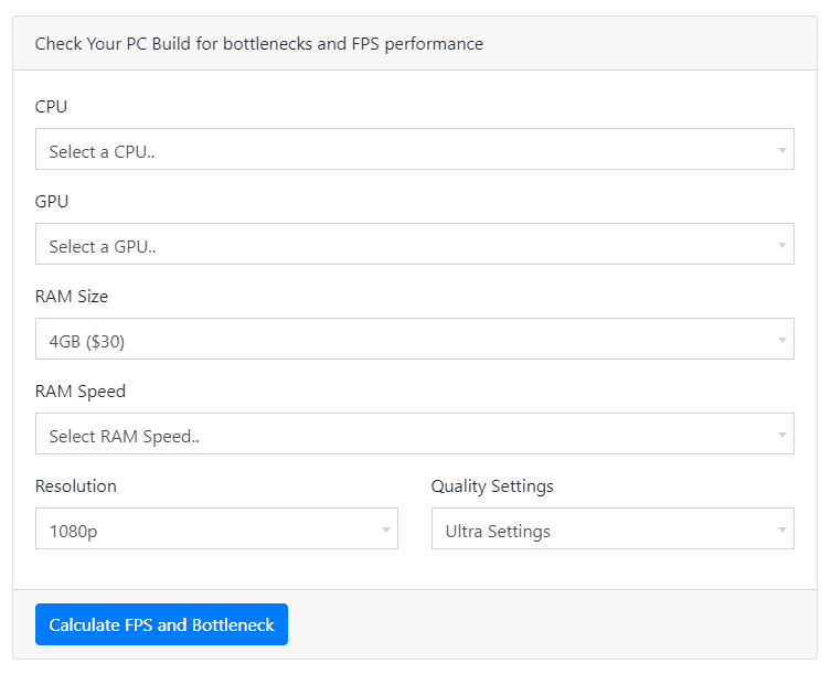 trusted bottleneck calculator