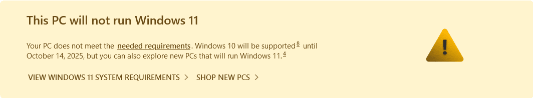This PC will not run Windows 11