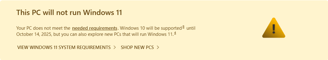 Этот компьютер не будет работать под управлением Windows 11