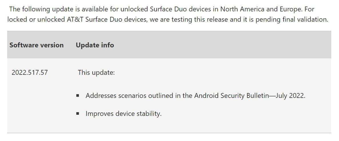 Surface Duo firmware update