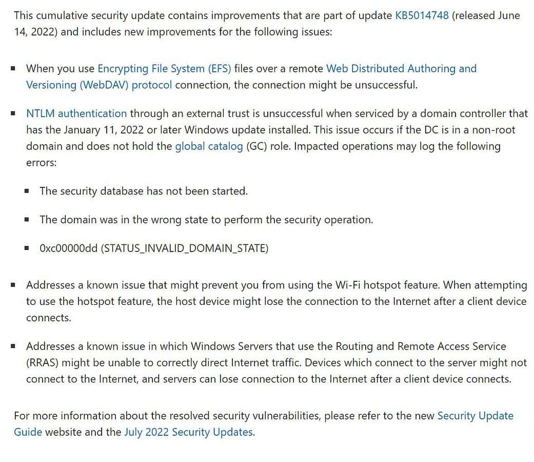 Microsoft releases Windows 8.1 (KB5015874) and Windows 7 (KB5015861 ...