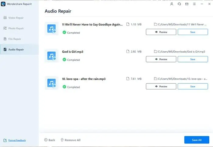 repair audio