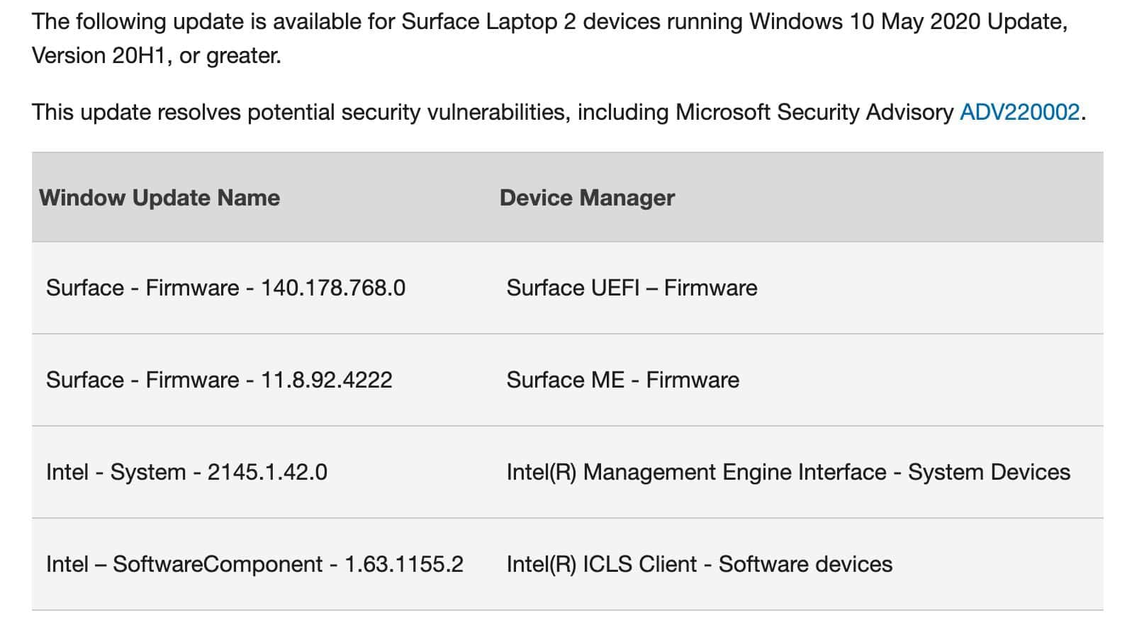 Surface Laptop August 2