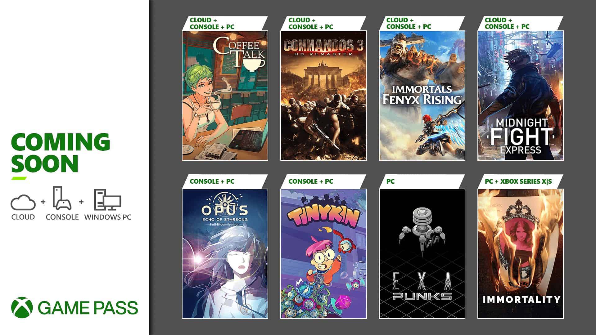 August 2022 games coming to Xbox Game Pass