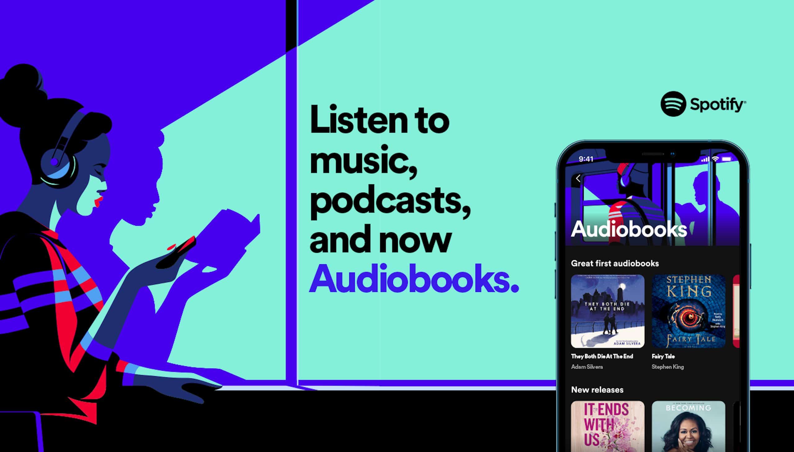 Spotify launches Audiobooks, requires separate purchase